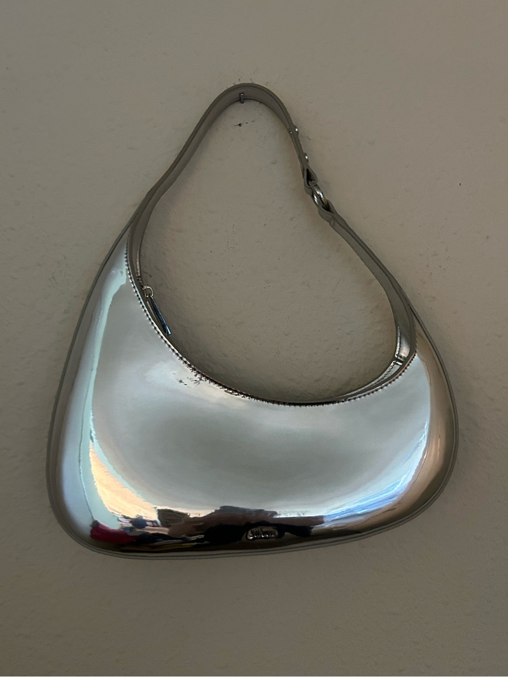 Rare Harlee JW PEI Metallic Silver Crescent Bag